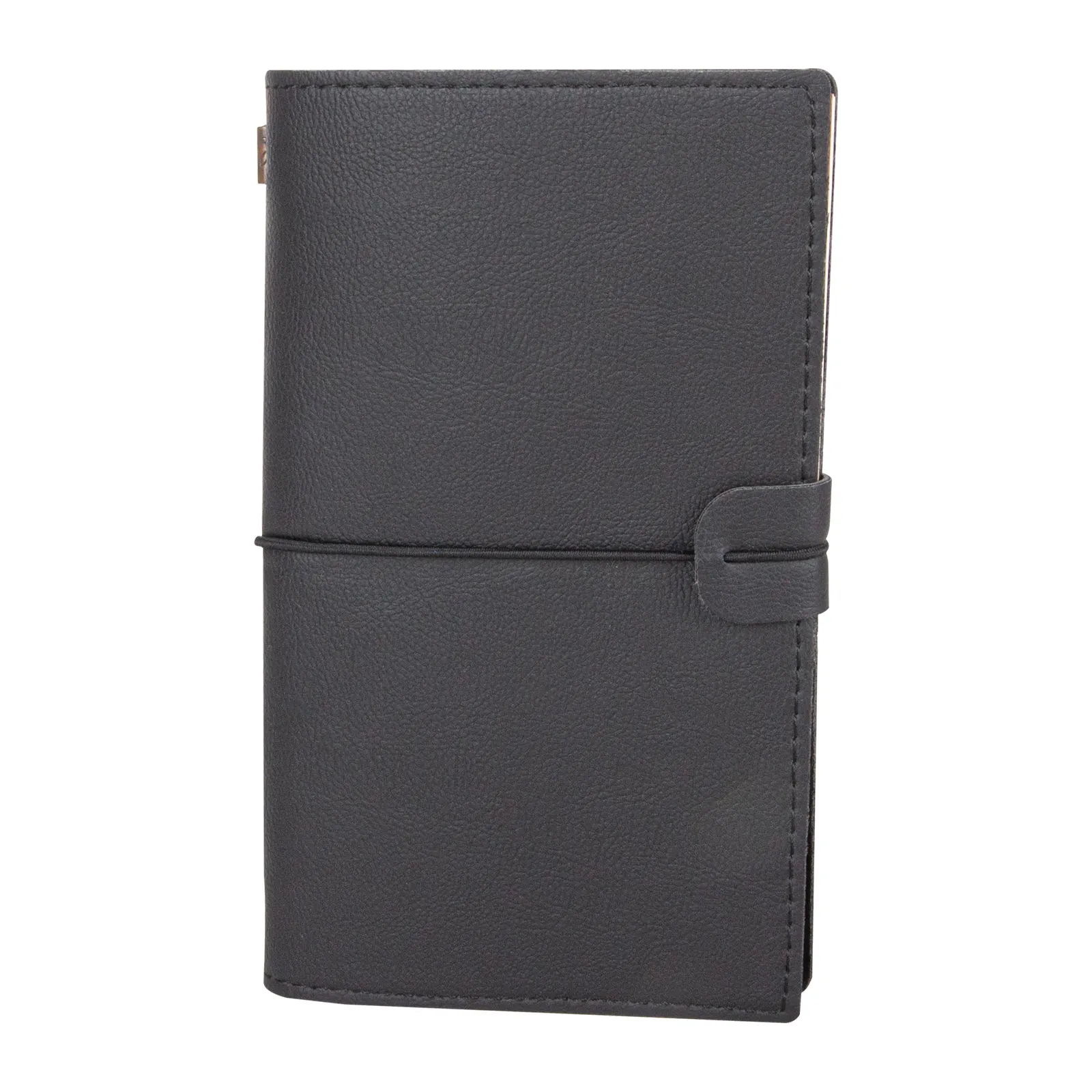 KUĞULU SİYAH TARİHSİZ DEFTER (11,5X20 CM)