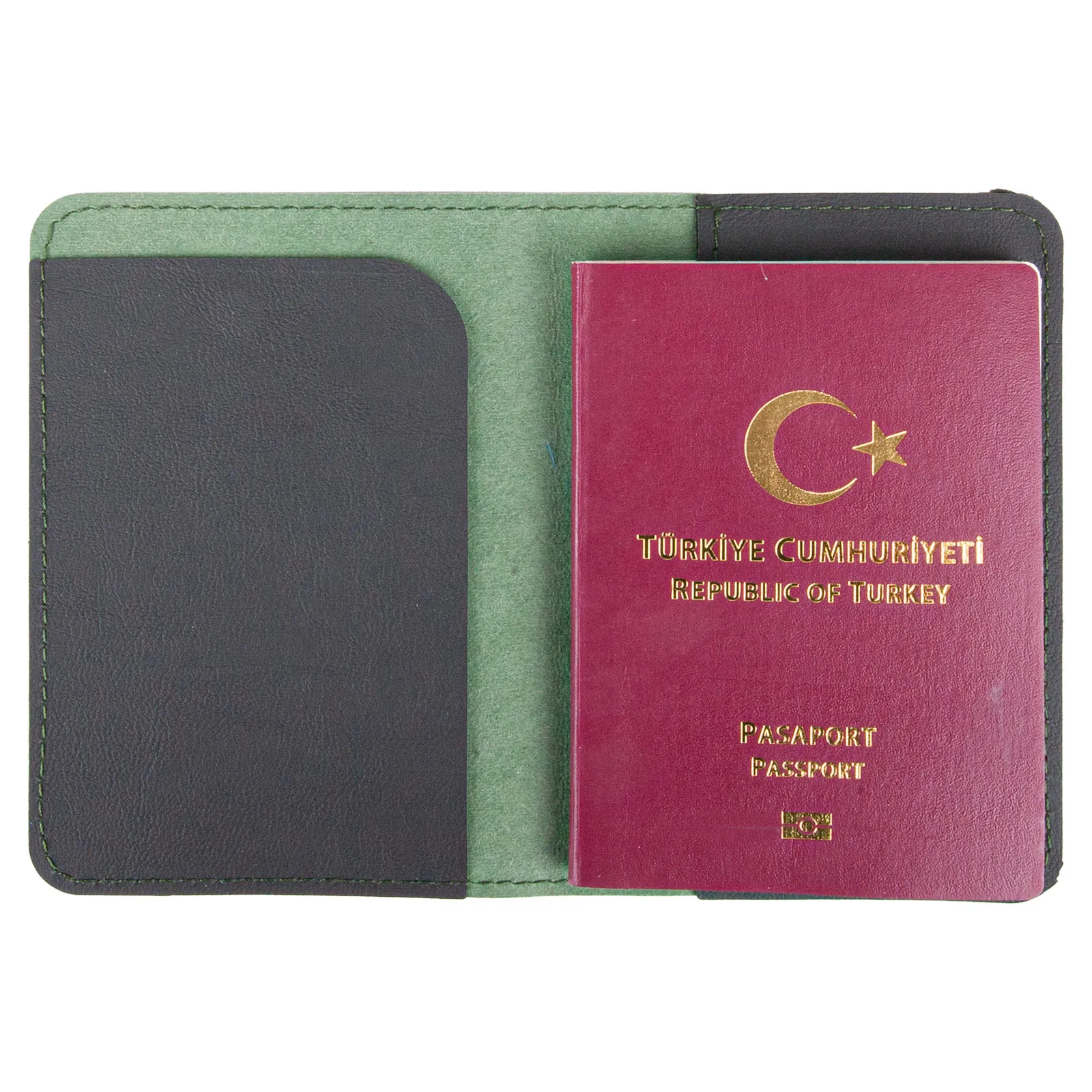 PASAPORTLUK YEŞİL DERİ